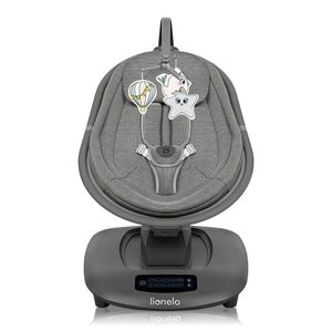 Balansoar si sezlong Lionelo Blossom Gri, 5 melodii, 5 moduri de balansare, jucarii, husa respirabila, telecomanda, scaun reglabil imagine