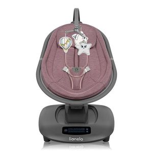 Balansoar si sezlong Lionelo Blossom Mov, 5 melodii, 5 moduri de balansare, jucarii, husa respirabila, telecomanda, scaun reglabil imagine