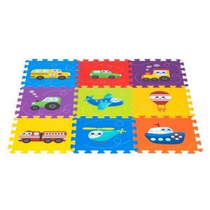 Salteluta de joaca pentru copii 86 x 86 x 1 cm IPlay 0392 Vehicule imagine
