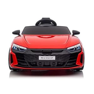 Masinuta electrica pentru copii cu licenta Audi RS E-Tron GT Red, Scaun piele, Roti EVA, Acumulator 12V 4, 5Ah, Incarcator inclus, Centura de siguranta, Lumini LED, Functie Slow Start, Afisaj cu indicator baterie, Usi cu deschidere imagine
