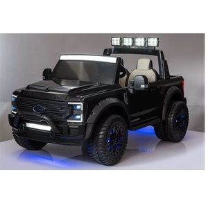 Masinuta electrica pentru copii cu licenta Ford Super Duty F450 Black, Telecomanda 2, 4G, 2 Motoare x 75w, Acumulator 12V6Ah, Lumini LED, Roti rezistente, Oglinzi retrovizoare, Slow Start imagine