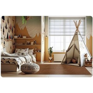Salteluta de joaca multifunctionala tip puzzle 180 x 120 cm Massido 650102 Maro imagine
