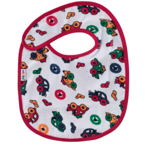 Baveta impermeabila din bumbac cu inchidere velcro 23x20cm Akuku Cars imagine