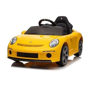 Masinuta electrica pentru copii Porsche RUF GT Yellow cu licenta , Telecomanda parinti 2, 4G, 2 motoare x 45w, Acumulator 12V4.5Ah, Roti EVA, Scaun din piele, 2 Viteze, Sistem troller, MP3, USB, Bluetooth, Usi cu deschidere, Suspensii imagine