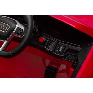Masinuta electrica pentru copii Audi E-tron GT Red 70W cu licenta, Oglinzi retrovizoare, Roti din spuma Eva, Lumini LED, Centura de siguranta, Sistem troller pentru tractare, Mufa MP3, slot USB, Card microSD, Bluetooth imagine