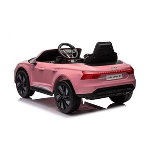 Masinuta electrica pentru copii Audi E-tron GT Pink 70W cu licenta, Oglinzi retrovizoare, Roti din spuma Eva, Lumini LED, Centura de siguranta, Sistem troller pentru tractare, Mufa MP3, slot USB, Card microSD, Bluetooth imagine