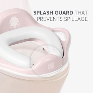 Reductor pentru toaleta copii KikkaBoo Soft Hippo Pink, cu manere ergonomice, colac moale din spuma cu suprafata impermeabila imagine