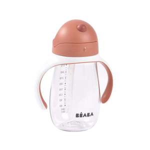 Cana cu pai din Tritan Beaba Terracotta 300 ml imagine