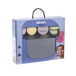 Cos silicon Beaba cu jucarii de baie Pebble imagine