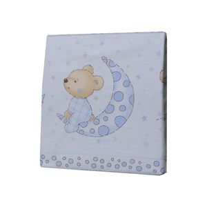 Cearceaf din bumbac pentru saltea 120x60 cm Bear Dreams Alb Beberoyal imagine