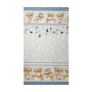 Cearceaf din bumbac pentru saltea 120x60 cm BearsRabbit Albastru Beberoyal imagine