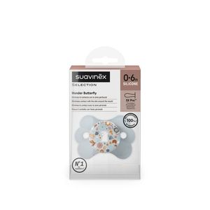 Suzeta fiziologica 0-6 luni, albastru, Wonderland Butterfly Suavinex imagine