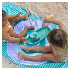 Prosop de plaja cu activitati Quut Toys 140 x 70 cm imagine