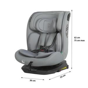 Scaun auto iSize 40-150 cm Coccolle Nobi Misty Grey cu Isofix, pozitie somn, Tetiera reglabila, Rotativ, Insert nou nascut imagine
