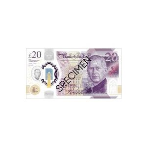 20 Lire Sterline. Bancnote decorative pentru jocuri, video, tiktok, monopoly imagine