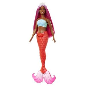 Papusa - Barbie Dreamtopia - Sirena cu par magenta si coada portocalie | Mattel imagine