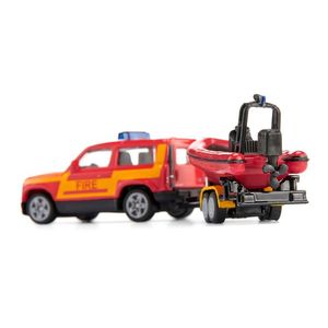 Set 2 masinute - Land Rover Defender with boat | Siku imagine