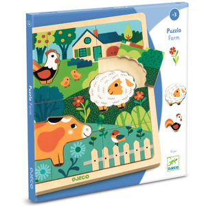 Puzzle 15 piese - Animale de la ferma | Djeco imagine