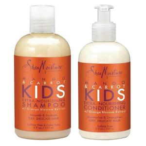 Set Sampon + Balsam pentru copii mango si morcovi, Shea Moisture 2x237 ml imagine