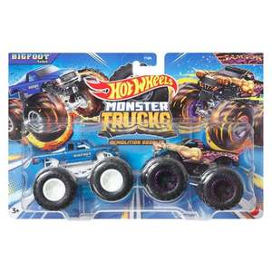 Set 2 masini Monster Truck, Hot Wheels, Bigfoot si Samson, HWN59 imagine