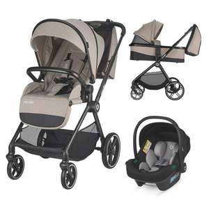 Carucior modular 3 in 1, Coccolle Lissia Butternut Beige si scoica auto Isize Knox Greystone imagine