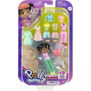 Mini papusa cu animalut si haine de schimb Polly Pocket, HKV92 imagine