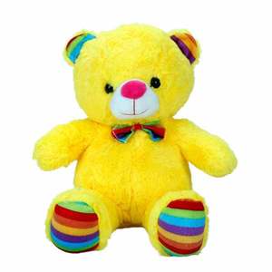Ursulet de plus, Puffy Friends, Galben, 30 cm imagine