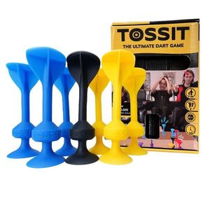Joc de darts cu ventuze, Tossit, 7 buc, Albastru-Galben imagine