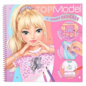 Carte de colorat cu sabloane si stickere, Depesche, TopModel T-Shirt Designer imagine