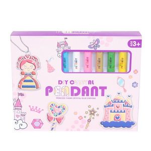 Deseneaza pandative cu lipici si sclipici, Sunman, Princess imagine