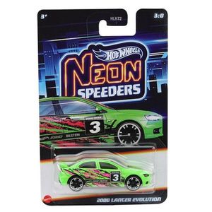 Masinuta metalica, Hot Wheels, Neon Speeders, 2008 Mitsubishi Lancer Evolution, JCB02 imagine