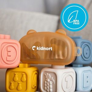 Set 2 suzete din silicon Kidnort Happling, ortodontica si simetrica, Sterilizabile, cu orificii de ventilatie, de la 0 la 18 luni, fara BPA imagine