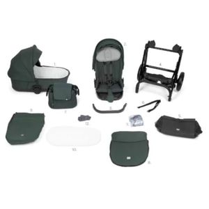 Carucior 2 in 1 Tutis Mio 3+ Sage 039 din piele, sezut reversibil, amortizoare duble, maner reglabil, accesorii incluse imagine