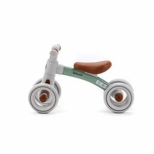 Bicicleta de echilibru pentru copii, Adamex Welly, cu 4 roti, 3 moduri de iluminare LED in ghidon, testata EN71, Caramel Mint imagine