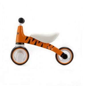 Tricicleta pentru copii, Adamex Animals, fara pedale, cu 3 roti, sistem de blocare a rotirii ghidonului, testata EN71, pentru interior exterior, sezut moale, +12 luni, Tiger imagine