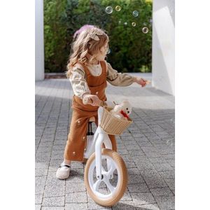 Bicicleta fara pedale pentru copii, Adamex Pixie, cu roti de 12 inch din spuma PU, cu cosulet, design retro, scaun reglabil, inaltime sezut 33-43 cm, sarcina maxima admisa 50 kg, 2-6 ani, Snow White imagine