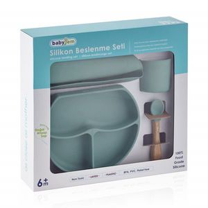 Set diversificare 4 piese din silicon BabyJem Latte imagine