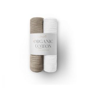 Set 2 museline din bumbac organic Natur imagine