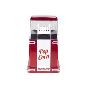 Aparat de facut popcorn cu aer cald Beper 90.590Y, 1200 W, 260 ml, design compact, retenie de caldura, roualb imagine