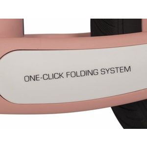 Bicicleta de echilibru pentru copii, fara pedale, pliabila, cu scaunelul si ghidonul reglabile pe inaltime, cu roti din cauciuc de 12 inch, Colibro Ciao Rose Gold imagine