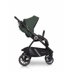 Carucior pentru nou nascut Euro-Cart Crox, cu cadrul de aluminiu, pliere compacta, scaun reversibil, cu 3 nivele de ajustare a spatarului, capotina si husa de picioruse, roti cu suspensii, pana la 22 kg, Jungle imagine