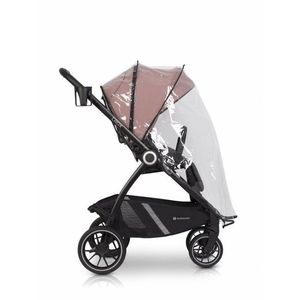Carucior pentru nou nascut Euro-Cart Crox, cu cadrul de aluminiu, pliere compacta, scaun reversibil, cu 3 nivele de ajustare a spatarului, capotina si husa de picioruse, roti cu suspensii, pana la 22 kg, Rose imagine