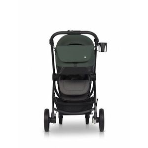 Geanta multifunctionala pentru mamici Euro Cart, compatibila carucioarelor Corso si Crox, cu un compartiment si buzunare, impermeabila si complet rigida, dimensiune 44 x 27 x 14 cm, Jungle imagine
