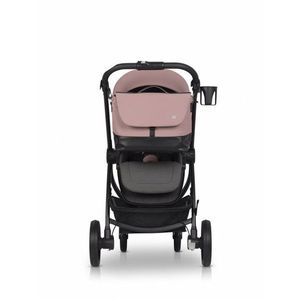 Geanta multifunctionala pentru mamici, Euro Cart, compatibila carucioarelor Corso si Crox, cu un compartiment si buzunare, impermeabila si complet rigida, dimensiune 44 x 27 x 14 cm, Rose imagine