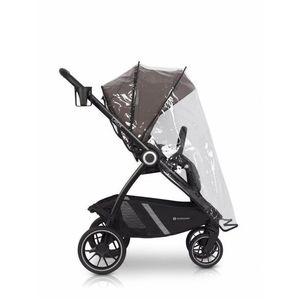 Carucior 2 in 1 pentru copii, Euro-Cart Crox, compus din doua piese distincte, cadrul de aluminiu, Roti mari, Scaun reversibil, capotina si husa de picioruse, cu Geanta si accesorii incluse, pana la 22 kg, Taupe imagine