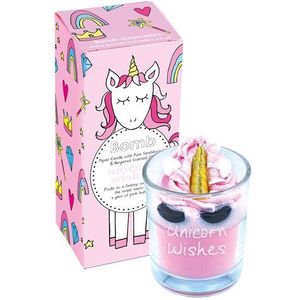 Lumanare parfumata 160g Unicorn Wishes Piped Candle Bomb Cosmetics imagine