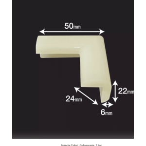 Set 2 protectii colturi Car Boy Safety Fosforescenta 24x50x22x6 mm imagine