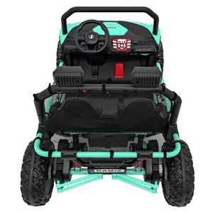 UTV electric pentru 2 copii Faster 4x4, cu 2 motoare 150W, baterie 24V10Ah, telecomanda 2.4 GHz, roti din spuma EVA, suspensii, pornire la buton, lumini LED frontale, cu MP3, USB, Radio, Bluetooth, pana la 59 kg imagine