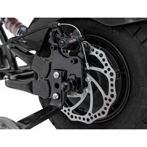 Motocicleta electrica pentru copii Chopper Warrior Black, motor de 350W, cu doua baterii de 18V9Ah, pornire prin buton, cu rotile gonflabile, panou audio integrat cu MP3, USB, lumini LED, sarcina maxima 80 kg imagine