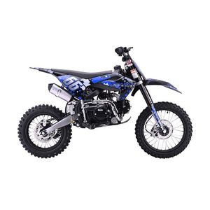 Motocicleta cross pe benzina Immortal Blue, cu ardere interna de 110cm3 racit cu aer si actionat pe lant, pornire e-start, cu cilindru in 4 timpi, frane cu disc hidraulic, suspensii, pana la 60 kmh imagine